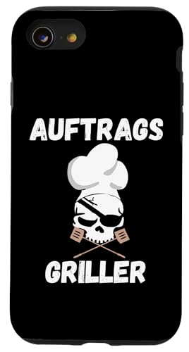 BBQ Auftragsgriller Totenkopf Griller Grillmeister Hülle für iPhone SE (2020) / 7 / 8 von Lustige Barbecue Grillmeister Grill