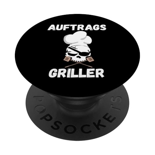 BBQ Auftragsgriller Totenkopf Griller Grillmeister PopSockets Klebender PopGrip BBQ Auftragsgriller Totenkopf Griller Grillmeister PopSockets Klebender PopGrip von Lustige Barbecue Grillmeister Grill