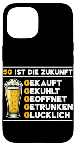 Bier 5G Ist Die Zukunft Biertrinker Bierliebhaber Brauer Hülle für iPhone 15 von Lustige Biersprüche Bierkenner Bierverkostung Bier