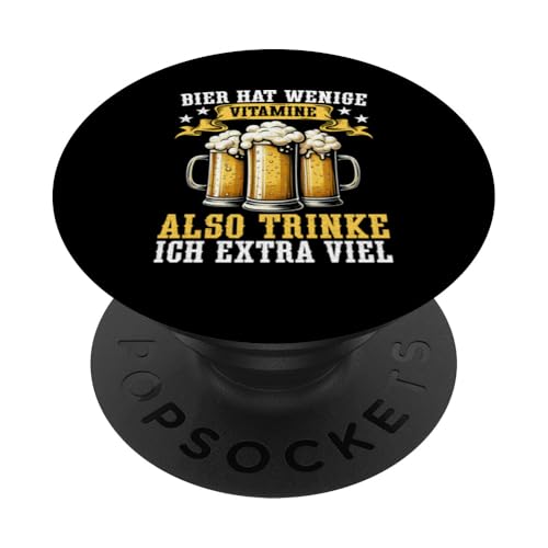Bier Hat Wenige Vitamine Also Trinke Ich Extra Viel Bier PopSockets Klebender PopGrip Bier Hat Wenige Vitamine Also Trinke Ich Extra Viel Bier PopSockets Klebender PopGrip von Lustige Biersprüche Bierkenner Bierverkostung Bier