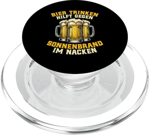 Bier Trinken Hilft Gegen Sonnenbrand Im Nacken Biertrinker PopSockets PopGrip für MagSafe Bier Trinken Hilft Gegen Sonnenbrand Im Nacken Biertrinker PopSockets PopGrip für MagSafe von Lustige Biersprüche Bierkenner Bierverkostung Bier