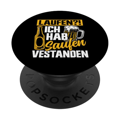 Laufen Ich Hab Saufen Verstanden Bierliebhaber Alkohol PopSockets Klebender PopGrip von Lustige Biersprüche Bierkenner Bierverkostung Bier