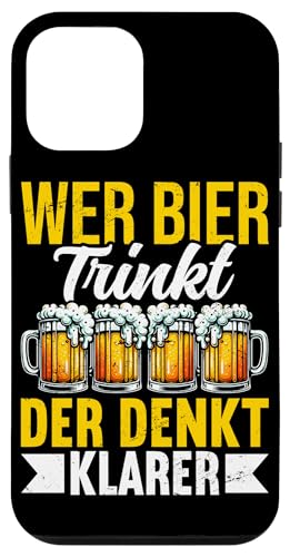 Wer Bier Trinkt Der Denkt Klarer Bierliebhaber Bier Saufen Hülle für iPhone 12 mini von Lustige Biersprüche Bierkenner Bierverkostung Bier