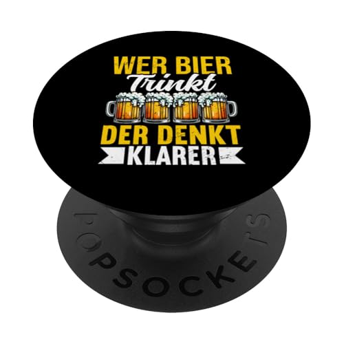 Wer Bier Trinkt Der Denkt Klarer Bierliebhaber Bier Saufen PopSockets Klebender PopGrip Wer Bier Trinkt Der Denkt Klarer Bierliebhaber Bier Saufen PopSockets Klebender PopGrip von Lustige Biersprüche Bierkenner Bierverkostung Bier