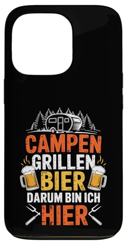 Campen Grillen Bier Darum Bin Ich Hier Lustiges Camping Hülle für iPhone 13 Pro Campen Grillen Bier Darum Bin Ich Hier Lustiges Camping Hülle für iPhone 13 Pro von Lustige Camping Geschenke Für Biertrinker Tee