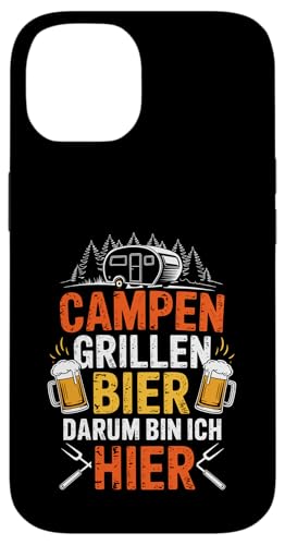 Campen Grillen Bier Darum Bin Ich Hier Lustiges Camping Hülle für iPhone 14 Campen Grillen Bier Darum Bin Ich Hier Lustiges Camping Hülle für iPhone 14 von Lustige Camping Geschenke Für Biertrinker Tee