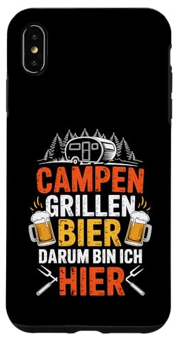 Campen Grillen Bier Darum Bin Ich Hier Lustiges Camping Hülle für iPhone XS Max Campen Grillen Bier Darum Bin Ich Hier Lustiges Camping Hülle für iPhone XS Max von Lustige Camping Geschenke Für Biertrinker Tee