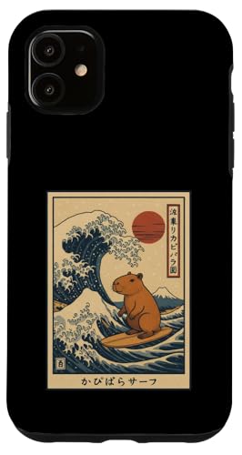Capybara Calmly Surfing The Great Wave Hülle für iPhone 11 Capybara Calmly Surfing The Great Wave Hülle für iPhone 11 von Lustige Capybara Bekleidung Geschenke Capy