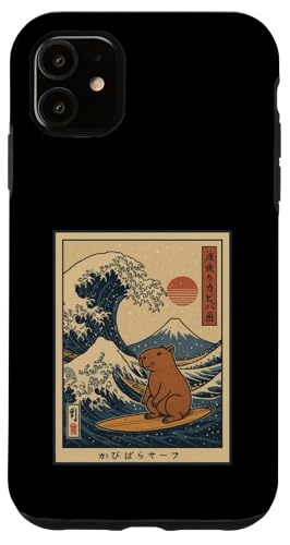 Capybara Calmly Surfing The Great Wave Hülle für iPhone 11 Capybara Calmly Surfing The Great Wave Hülle für iPhone 11 von Lustige Capybara Bekleidung Geschenke Capy