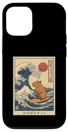 Capybara Calmly Surfing The Great Wave Hülle für iPhone 12/12 Pro Capybara Calmly Surfing The Great Wave Hülle für iPhone 12/12 Pro von Lustige Capybara Bekleidung Geschenke Capy