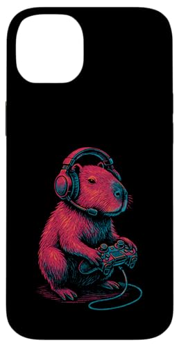 Capybara Gamer Gaming Hülle für iPhone 14 Plus von Lustige Capybara Bekleidung Geschenke Capy