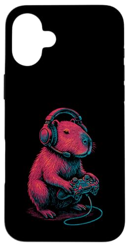Capybara Gamer Gaming Hülle für iPhone 16 Plus Capybara Gamer Gaming Hülle für iPhone 16 Plus von Lustige Capybara Bekleidung Geschenke Capy