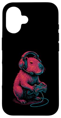 Capybara Gamer Gaming Hülle für iPhone 16 Capybara Gamer Gaming Hülle für iPhone 16 von Lustige Capybara Bekleidung Geschenke Capy