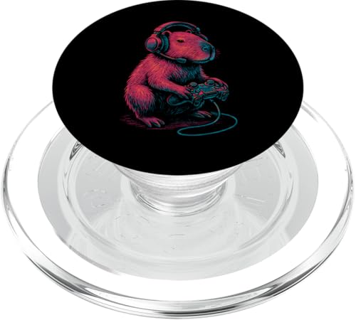 Capybara Gamer Gaming PopSockets PopGrip für MagSafe Capybara Gamer Gaming PopSockets PopGrip für MagSafe von Lustige Capybara Bekleidung Geschenke Capy