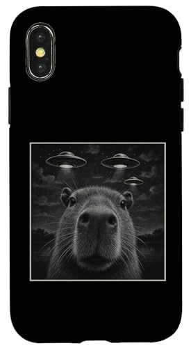 Capybara Meets UFO Aliens Hülle für iPhone X/XS Capybara Meets UFO Aliens Hülle für iPhone X/XS von Lustige Capybara Bekleidung Geschenke Capy