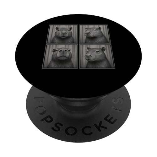 Capybara Photo Booth Strip PopSockets Klebender PopGrip Capybara Photo Booth Strip PopSockets Klebender PopGrip von Lustige Capybara Bekleidung Geschenke Capy