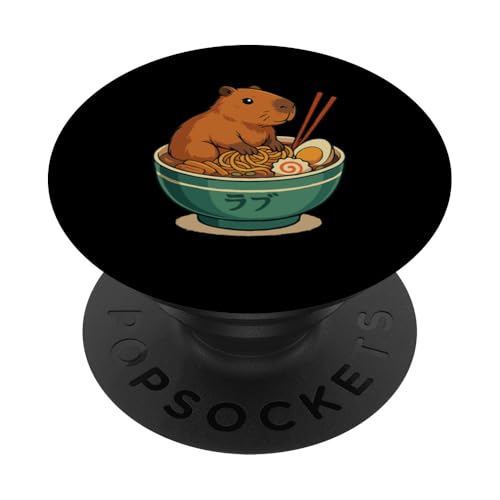 Capybara Ramen PopSockets Klebender PopGrip Capybara Ramen PopSockets Klebender PopGrip von Lustige Capybara Bekleidung Geschenke Capy
