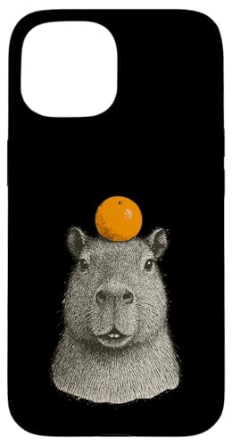 Capybara With Mandarin On The Head Hülle für iPhone 15 Capybara With Mandarin On The Head Hülle für iPhone 15 von Lustige Capybara Bekleidung Geschenke Capy