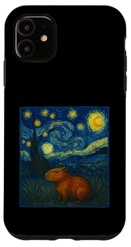 Capybara van Gogh Starry Night Hülle für iPhone 11 Capybara van Gogh Starry Night Hülle für iPhone 11 von Lustige Capybara Bekleidung Geschenke Capy