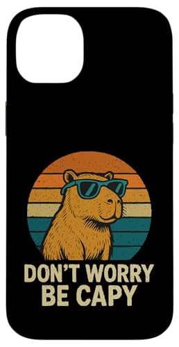 Don't Worry Be Capy Hülle für iPhone 14 Plus von Lustige Capybara Bekleidung Geschenke Capy