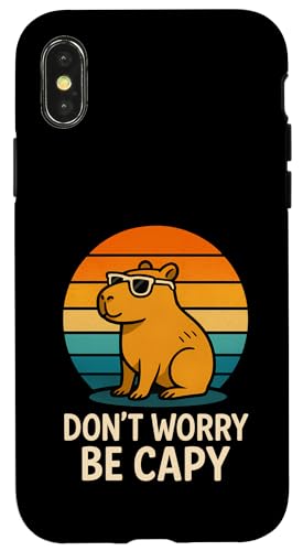 Don't Worry Be Capy Hülle für iPhone X/XS Don't Worry Be Capy Hülle für iPhone X/XS von Lustige Capybara Bekleidung Geschenke Capy