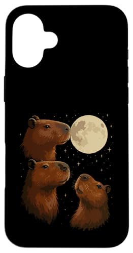 Three Capybara Moon 3 Capybara Howling At The Moon Hülle für iPhone 16 Plus Three Capybara Moon 3 Capybara Howling At The Moon Hülle für iPhone 16 Plus von Lustige Capybara Bekleidung Geschenke Capy