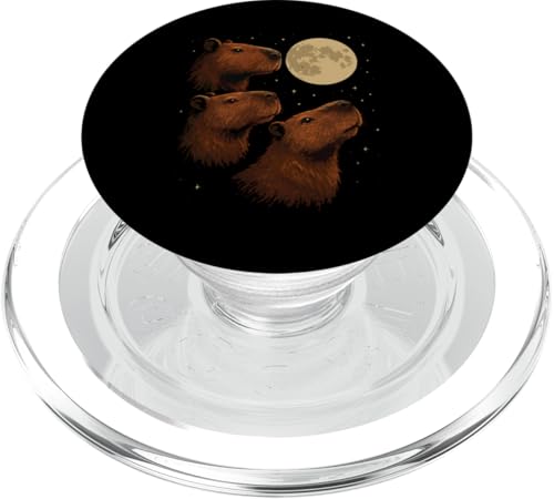 Three Capybara Moon 3 Capybara Howling At The Moon PopSockets PopGrip für MagSafe Three Capybara Moon 3 Capybara Howling At The Moon PopSockets PopGrip für MagSafe von Lustige Capybara Bekleidung Geschenke Capy