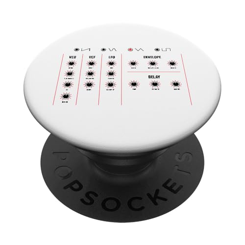 Synthesizer DJ Geschenk Grafik Musik Techno Nerd Analog Musi PopSockets mit austauschbarem PopGrip von Lustige Design-Ideen und Mehr