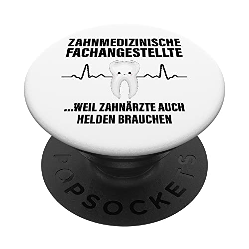 Zahnmedizinische Fachangestellte Grafik Geschenk Lustig Zahn PopSockets mit austauschbarem PopGrip von Lustige Design-Ideen und Mehr