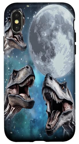 3 Tyrannosaurus heulend im Mond prähistorische Dinosaurier Hülle für iPhone X/XS 3 Tyrannosaurus heulend im Mond prähistorische Dinosaurier Hülle für iPhone X/XS von Lustige Drei Tyrannosaurus heult auf den Mond