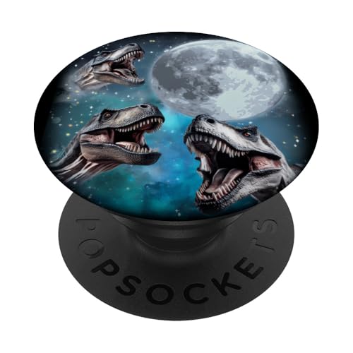 3 Tyrannosaurus heulend im Mond prähistorische Dinosaurier PopSockets Klebender PopGrip 3 Tyrannosaurus heulend im Mond prähistorische Dinosaurier PopSockets Klebender PopGrip von Lustige Drei Tyrannosaurus heult auf den Mond