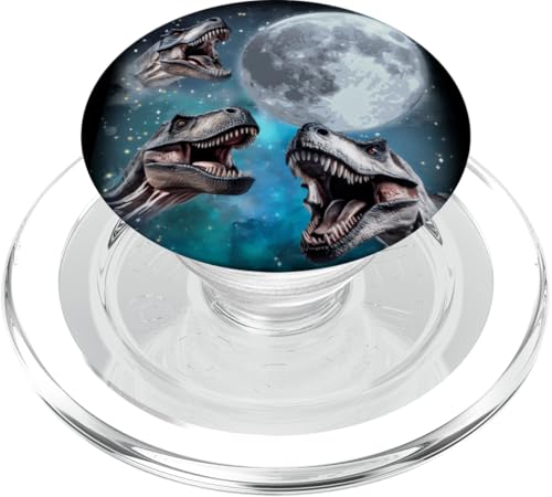 3 Tyrannosaurus heulend im Mond prähistorische Dinosaurier PopSockets PopGrip für MagSafe 3 Tyrannosaurus heulend im Mond prähistorische Dinosaurier PopSockets PopGrip für MagSafe von Lustige Drei Tyrannosaurus heult auf den Mond