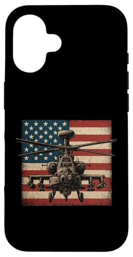 Apache AH 64 USA American Flag United States Patriotic Hülle für iPhone 16 Apache AH 64 USA American Flag United States Patriotic Hülle für iPhone 16 von Lustige Geschenke für Hubschrauberpiloten
