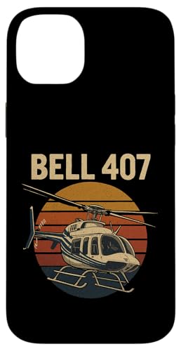 Bell 407 Sunset Hülle für iPhone 14 Plus von Lustige Geschenke für Hubschrauberpiloten