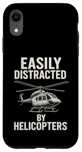 Easily Distracted By Helicopters Hülle für iPhone XR Easily Distracted By Helicopters Hülle für iPhone XR von Lustige Geschenke für Hubschrauberpiloten