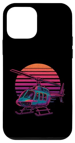 Helicopter Vaporwave Hülle für iPhone 12 mini von Lustige Geschenke für Hubschrauberpiloten
