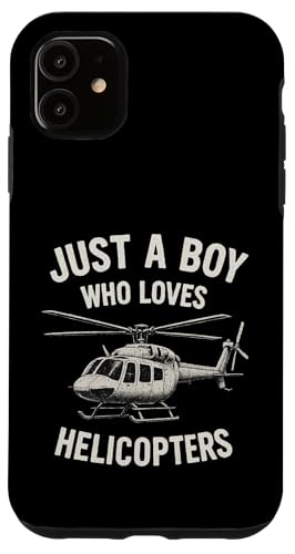 Just A Boy Who Loves Helicopters Hülle für iPhone 11 von Lustige Geschenke für Hubschrauberpiloten