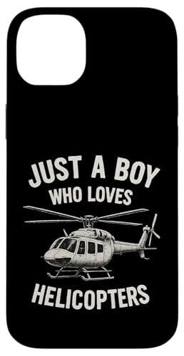 Just A Boy Who Loves Helicopters Hülle für iPhone 14 Plus von Lustige Geschenke für Hubschrauberpiloten
