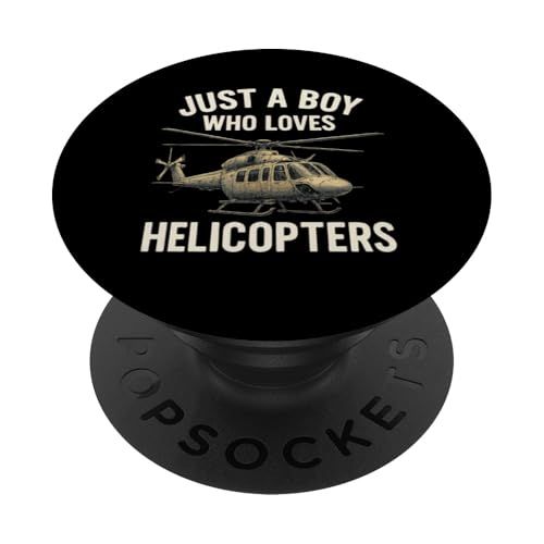 Just A Boy Who Loves Helicopters PopSockets Klebender PopGrip Just A Boy Who Loves Helicopters PopSockets Klebender PopGrip von Lustige Geschenke für Hubschrauberpiloten