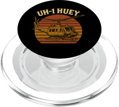 UH 1 Huey Vietnam Chopper PopSockets PopGrip für MagSafe von Lustige Geschenke für Hubschrauberpiloten