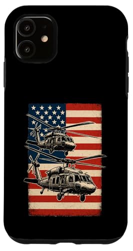 UH-60 Black Hawk Helicopter USA American Flag United States Hülle für iPhone 11 von Lustige Geschenke für Hubschrauberpiloten