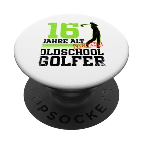 16. Geburtstag 16 Jahre Alt Golf Golfer Geburtstag PopSockets Klebender PopGrip 16. Geburtstag 16 Jahre Alt Golf Golfer Geburtstag PopSockets Klebender PopGrip von Lustige Golf Geburtstagsdesigns