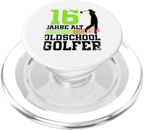 16. Geburtstag 16 Jahre Alt Golf Golfer Geburtstag PopSockets PopGrip für MagSafe von Lustige Golf Geburtstagsdesigns