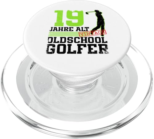 19. Geburtstag 19 Jahre Alt Golf Golfer Geburtstag PopSockets PopGrip für MagSafe von Lustige Golf Geburtstagsdesigns