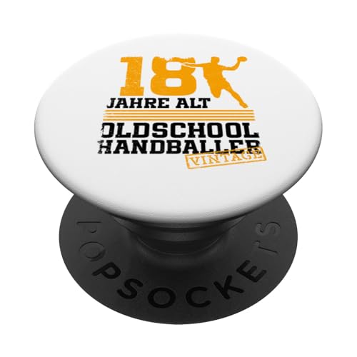 18. Geburtstag 18 Jahre Alt Handball Spieler Geburtstag PopSockets Klebender PopGrip 18. Geburtstag 18 Jahre Alt Handball Spieler Geburtstag PopSockets Klebender PopGrip von Lustige Handball Spieler Geburtstagsdesigns