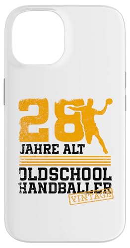 28. Geburtstag 28 Jahre Alt Handball Spieler Geburtstag Hülle für iPhone 14 von Lustige Handball Spieler Geburtstagsdesigns
