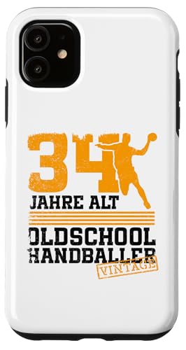 34. Geburtstag 34 Jahre Alt Handball Spieler Geburtstag Hülle für iPhone 11 von Lustige Handball Spieler Geburtstagsdesigns
