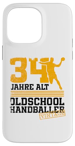 34. Geburtstag 34 Jahre Alt Handball Spieler Geburtstag Hülle für iPhone 14 Pro Max 34. Geburtstag 34 Jahre Alt Handball Spieler Geburtstag Hülle für iPhone 14 Pro Max von Lustige Handball Spieler Geburtstagsdesigns