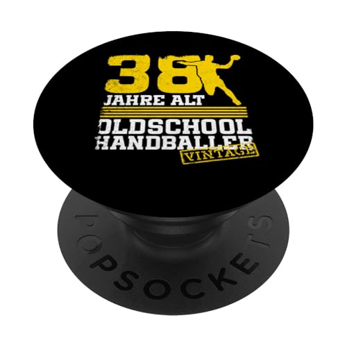 38. Geburtstag 38 Jahre Alt Handball Spieler Geburtstag PopSockets Klebender PopGrip 38. Geburtstag 38 Jahre Alt Handball Spieler Geburtstag PopSockets Klebender PopGrip von Lustige Handball Spieler Geburtstagsdesigns