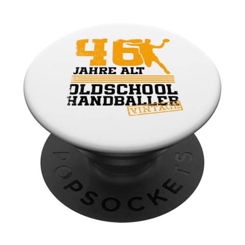 46. Geburtstag 46 Jahre Alt Handball Spieler Geburtstag PopSockets Klebender PopGrip 46. Geburtstag 46 Jahre Alt Handball Spieler Geburtstag PopSockets Klebender PopGrip von Lustige Handball Spieler Geburtstagsdesigns